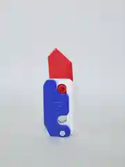 Синий гравитационный нож 3D, нож антистресс, складной пластиковый игрушечный нож морковка