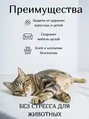 Фуксия антицарапки / пластиковые колпачки / накладки на когти / мягкие когти для кошек