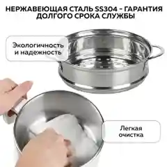Электрическая кастрюля 5 в 1 GFGRIL GFP-20: миниварка/пароварка/суповарка/стерилизатор