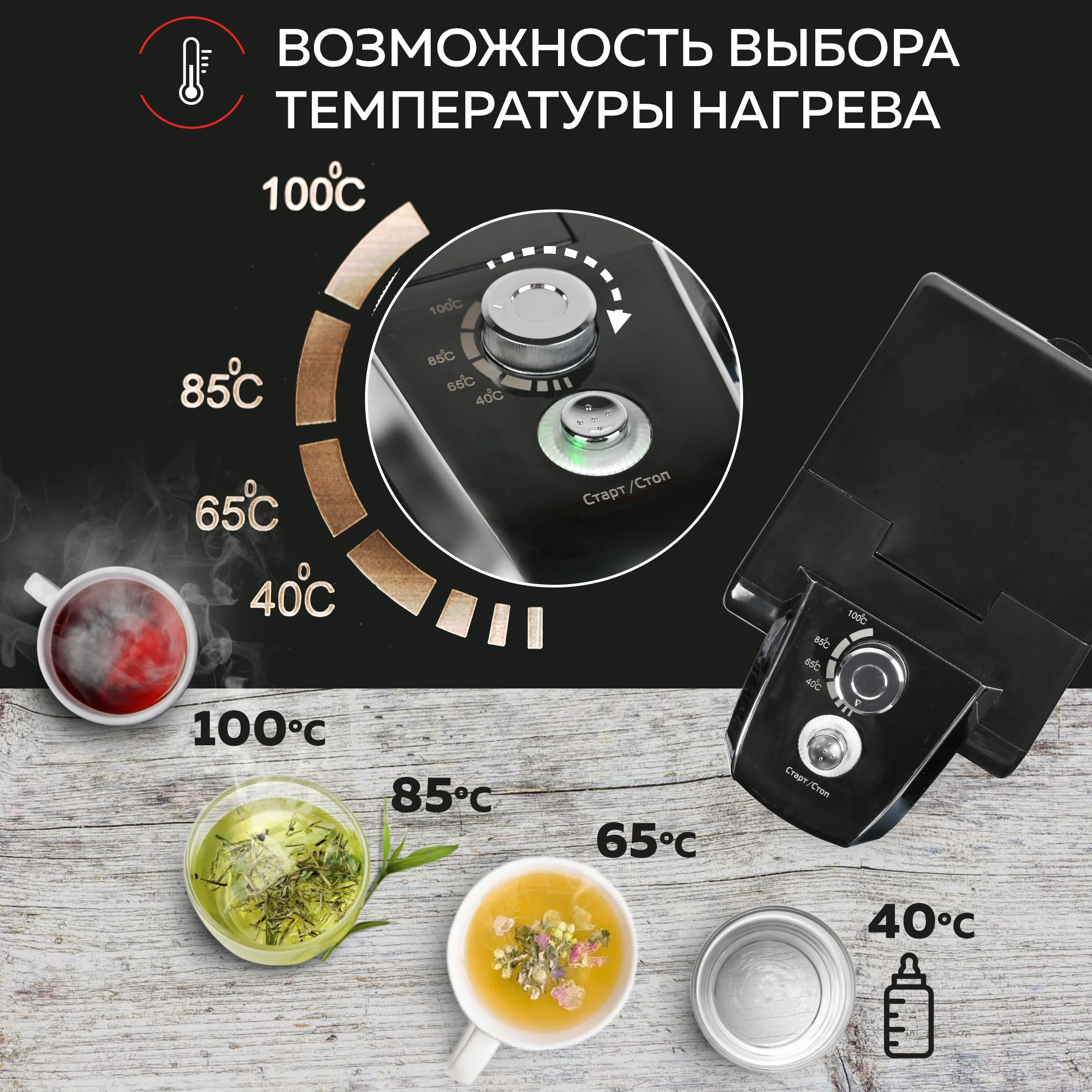 Термопот Gfgril GF-TP015, с моментальной подачей воды и выбором температуры