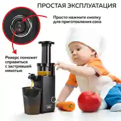 Соковыжималка шнековая 2 в 1 GFGRIL GF-J10 с насадкой для приготовления сорбета