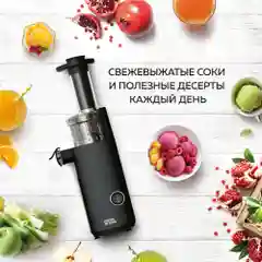Соковыжималка шнековая 2 в 1 GFGRIL GF-J10 с насадкой для приготовления сорбета