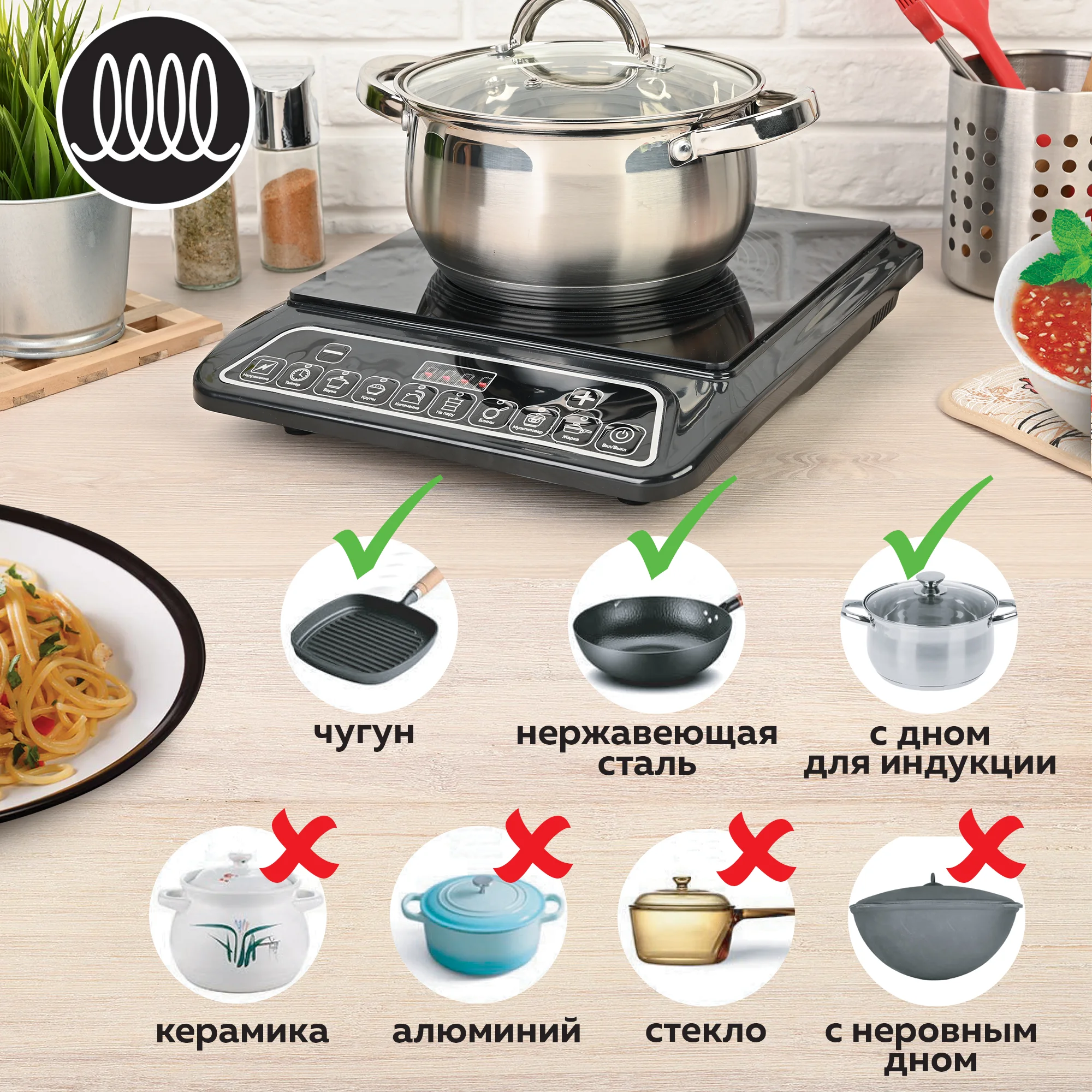Индукционная настольная плитка GFGRIL GF-INP10