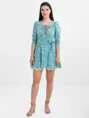 Голубой платье женское, летнее