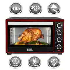 Многофункциональная мини-печь GFGRIL GFO-48BR, 48 л, конвекция, вертел