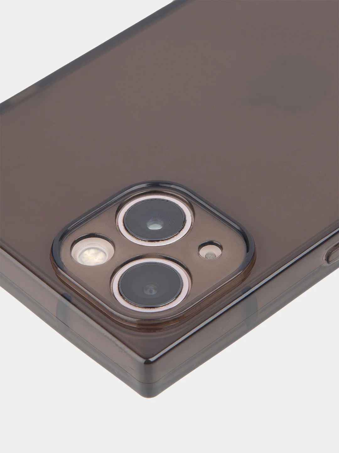 Прозрачный чехол для Apple iPhone 13 силиконовый КАРТОФАН прозрачный прямоугольный с защитой камер