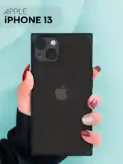 Прозрачный чехол для Apple iPhone 13 силиконовый КАРТОФАН прозрачный прямоугольный с защитой камер