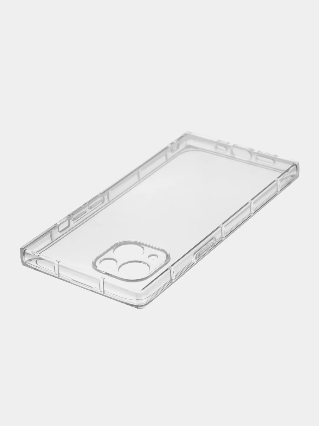 Прозрачный чехол для Apple iPhone 13 силиконовый КАРТОФАН прозрачный прямоугольный с защитой камер