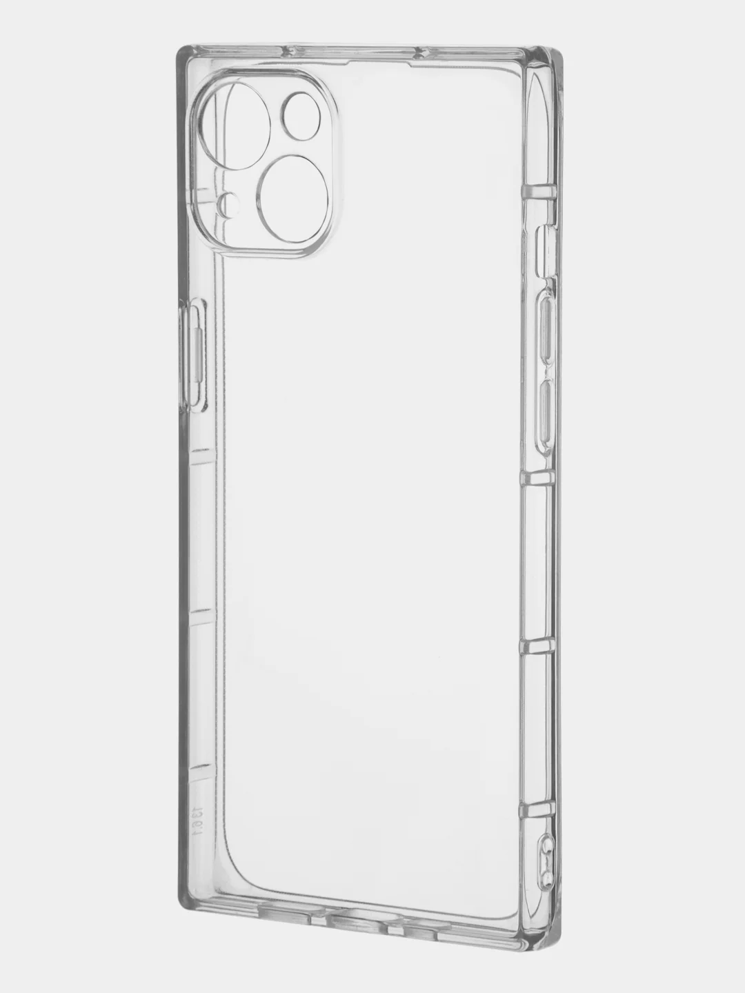 Прозрачный чехол для Apple iPhone 13 силиконовый КАРТОФАН прозрачный прямоугольный с защитой камер