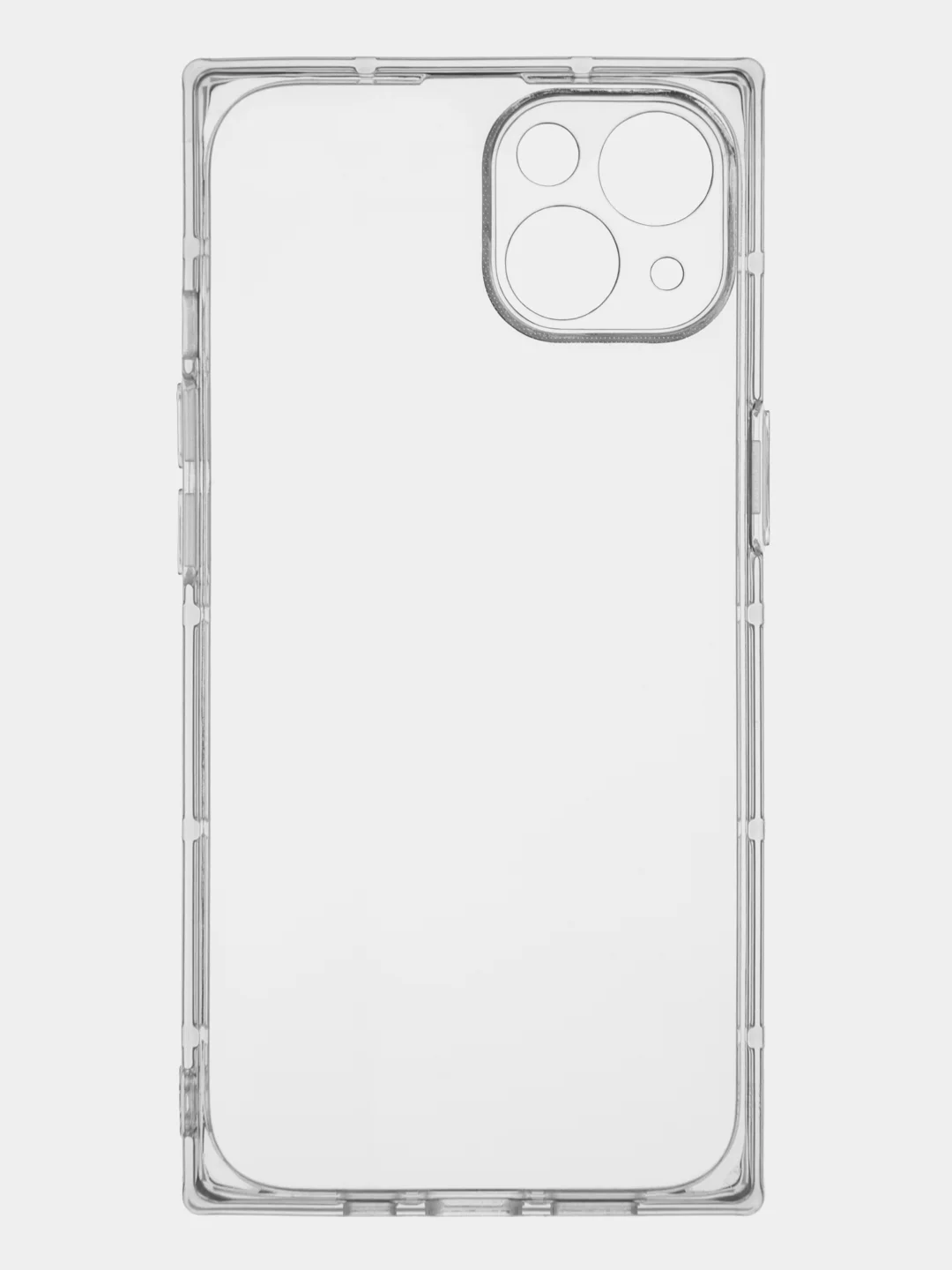 Прозрачный чехол для Apple iPhone 13 силиконовый КАРТОФАН прозрачный прямоугольный с защитой камер