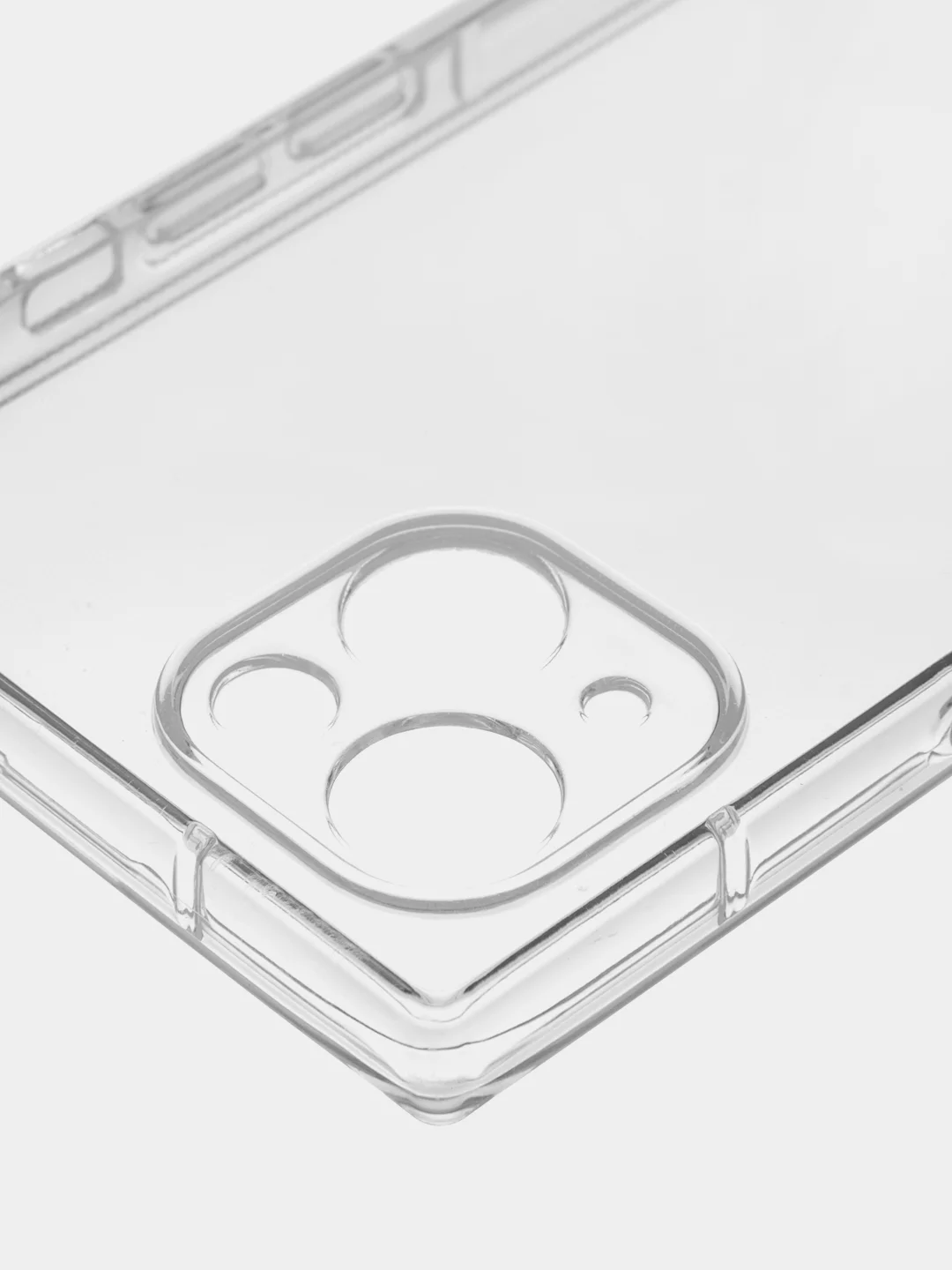 Прозрачный чехол для Apple iPhone 13 силиконовый КАРТОФАН прозрачный прямоугольный с защитой камер