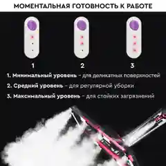 Паровая швабра 2 в1 PLANTA PL-SM01: швабра и парогенератор, 7 насадок