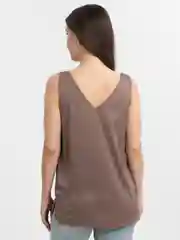 Бежевый меланж топ женский