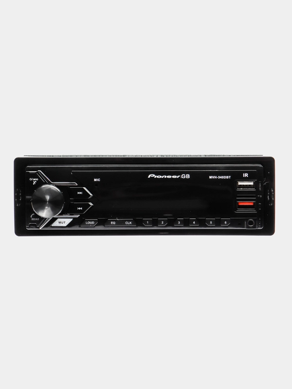 Магнитола автомобильная / автомагнитола 1 DIN Bluetooth, AUX, USB, пульт, 12-24 V