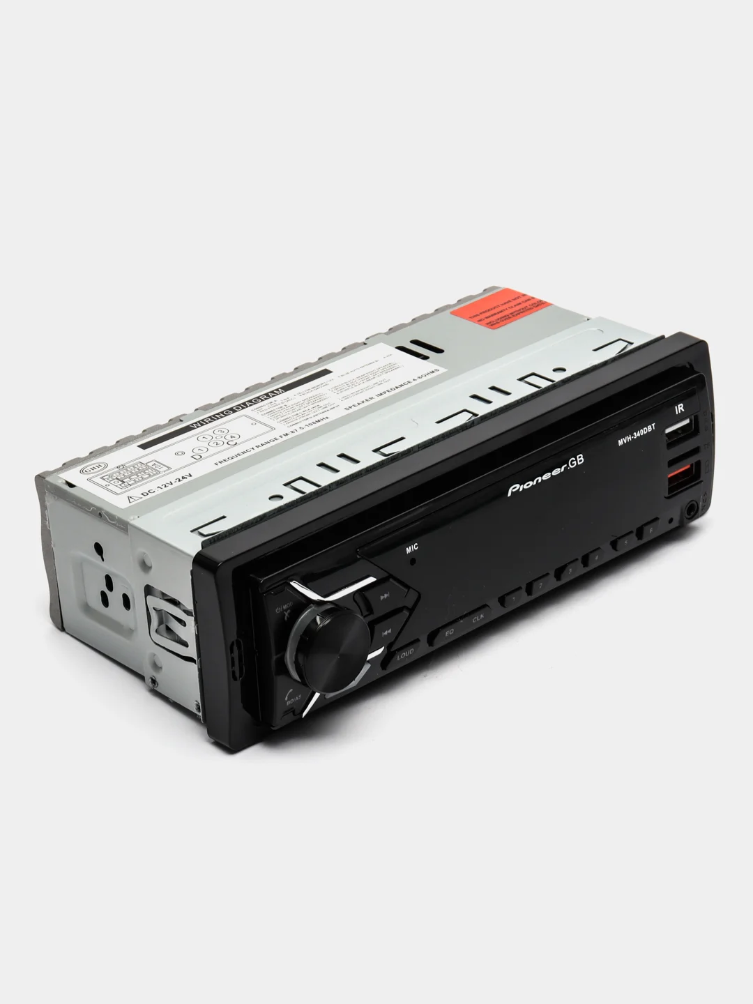 Магнитола автомобильная / автомагнитола 1 DIN Bluetooth, AUX, USB, пульт, 12-24 V
