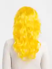 Желтый парик карнавальный длинный кудрявый