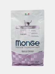 Сухой корм для кошек МОНЖ (Monge) Sterilised для стерилизованных, с курицей 1.5кг