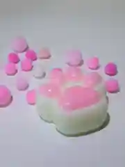 Голубой лапка сквиш антистресс, жмякалка Кошачья лапка, Мялка Лапка