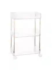 Этажерка трёхъярусная для ванной и кухни на колёсах, 40,5x22,5x64 см