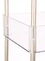 Этажерка трёхъярусная для ванной и кухни на колёсах, 40,5x22,5x64 см