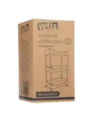 Этажерка трёхъярусная для ванной и кухни на колёсах, 40,5x22,5x64 см