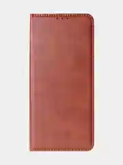 Коричневый чехол-книжка для Infinix Note 40 Pro (4G) из высококачественной искусственной кожи