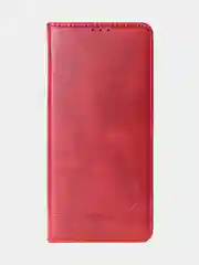 Красный чехол-книжка для Infinix Note 40 Pro (4G) из высококачественной искусственной кожи