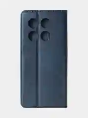Синий чехол-книжка для Infinix Note 40 Pro (4G) из высококачественной искусственной кожи