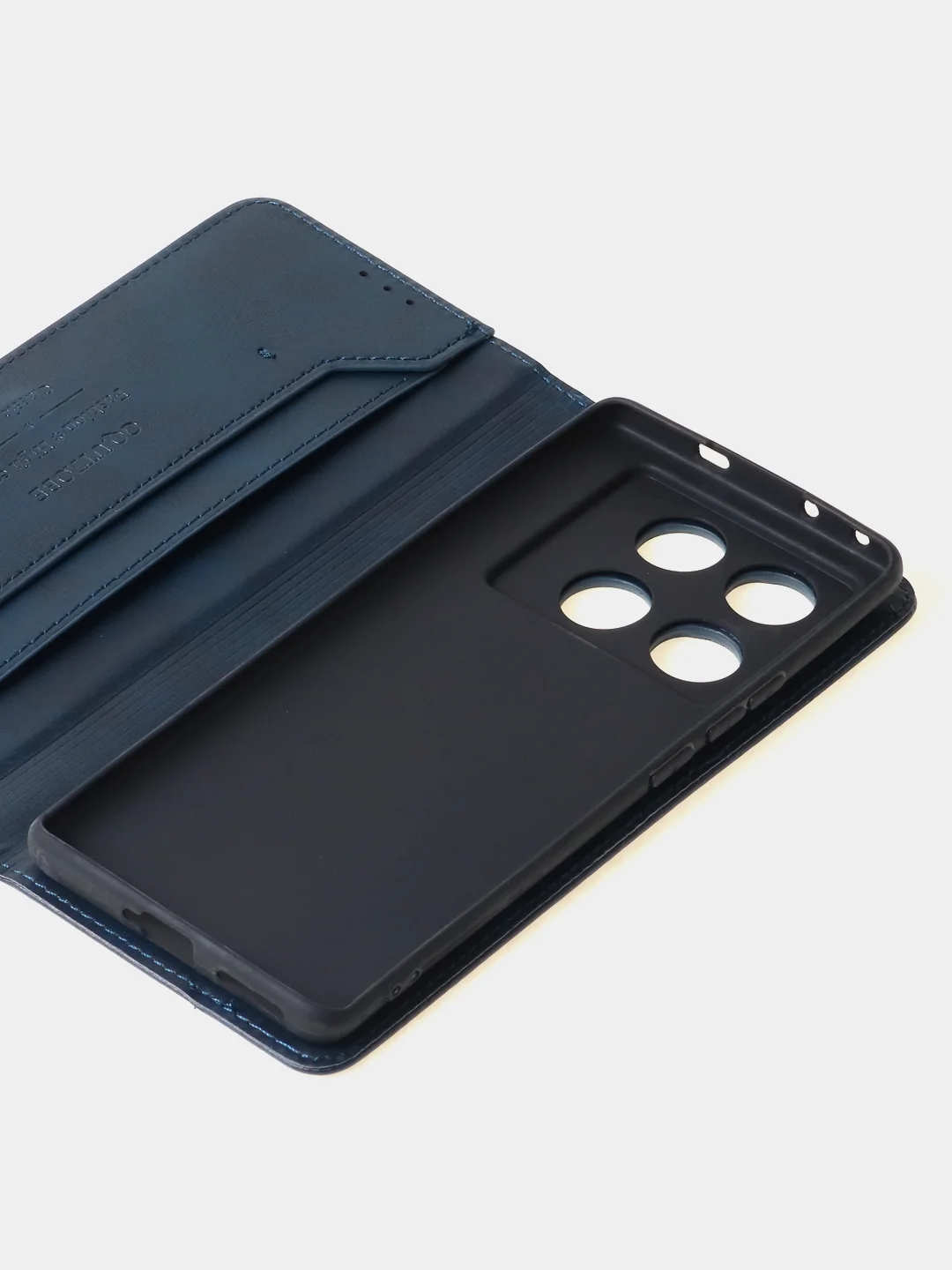 Синий чехол-книжка для Infinix Note 40 Pro (4G) из высококачественной искусственной кожи