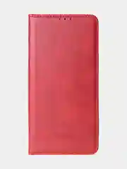 Красный чехол-книжка для Poco X6 Pro (5G) из высококачественной искусственной кожи