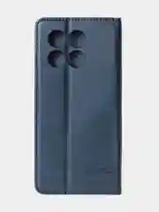 Синий чехол-книжка для Poco X6 Pro (5G) из высококачественной искусственной кожи