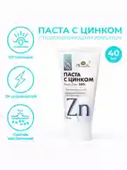 Паста цинковая Мирролла, против угревой сыпи, воспалений и опрелостей, 40 мл
