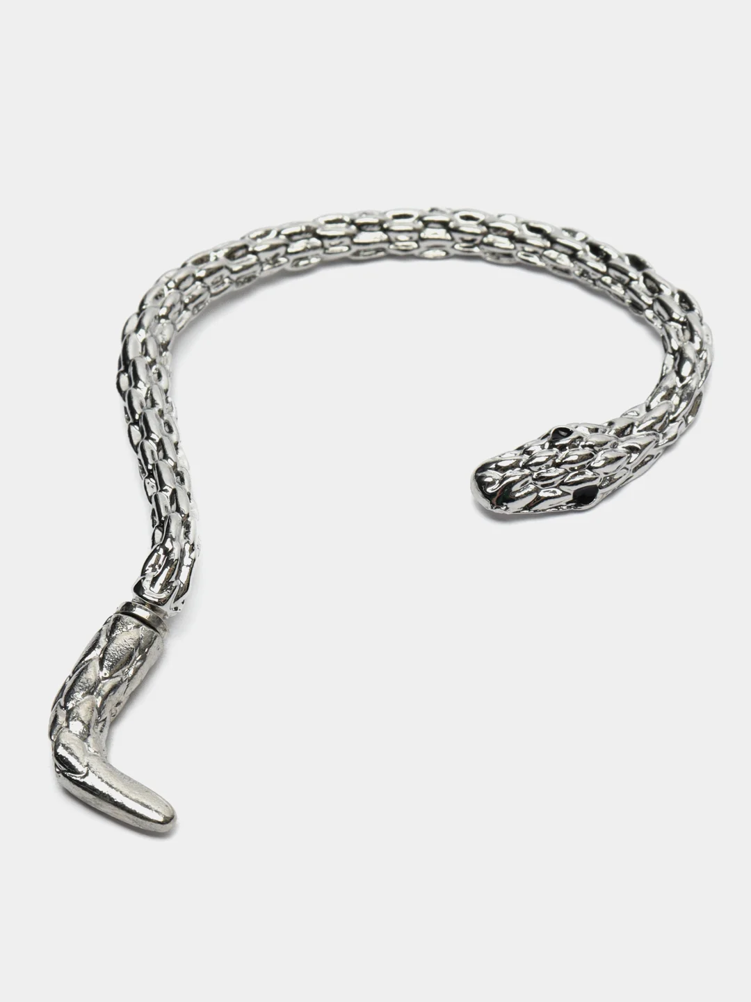 Серебряный серьга женская кафф, змея