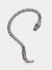 Серебряный серьга женская кафф, змея