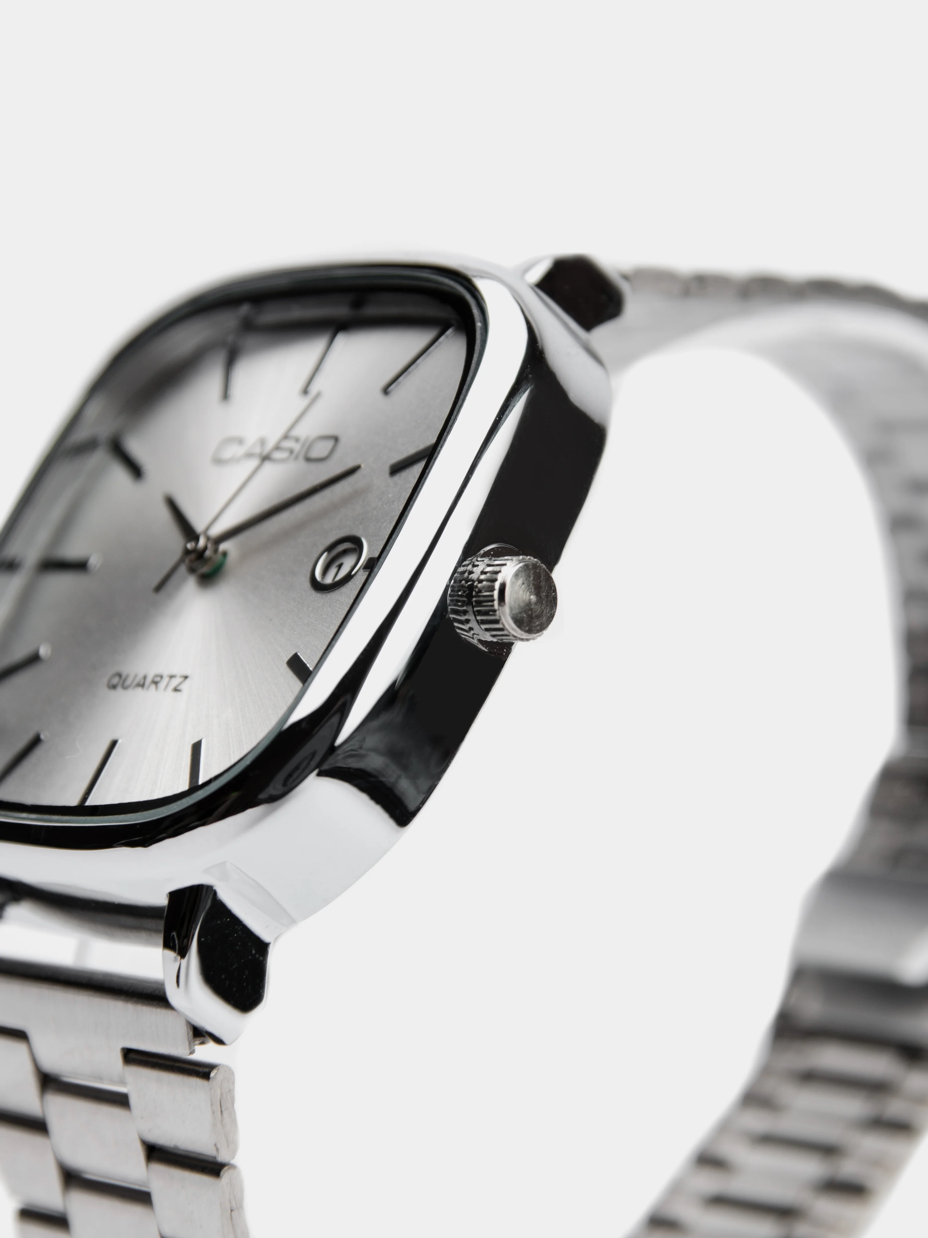Серебряный часы мужские наручные Casio