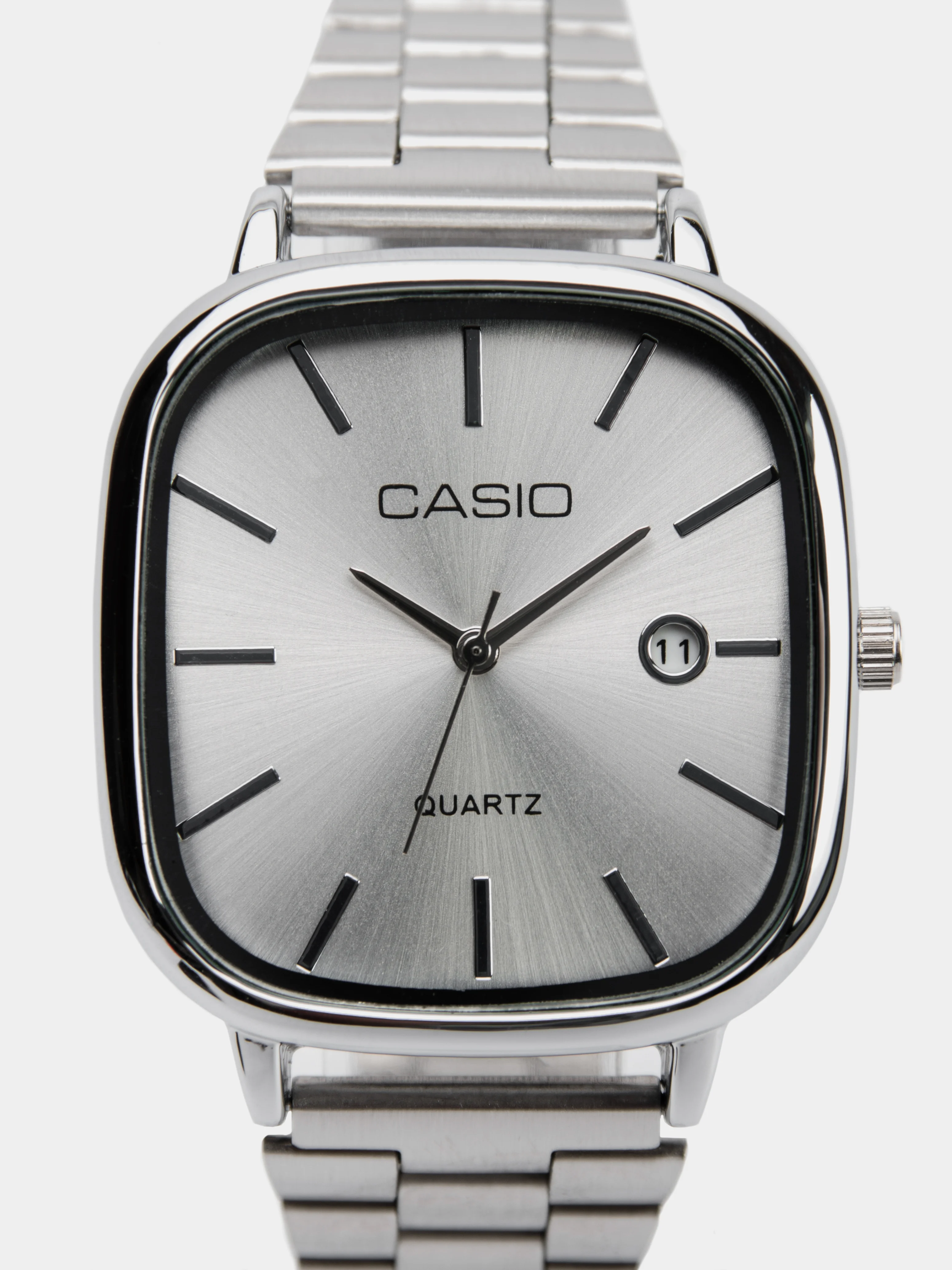 Серебряный часы мужские наручные Casio