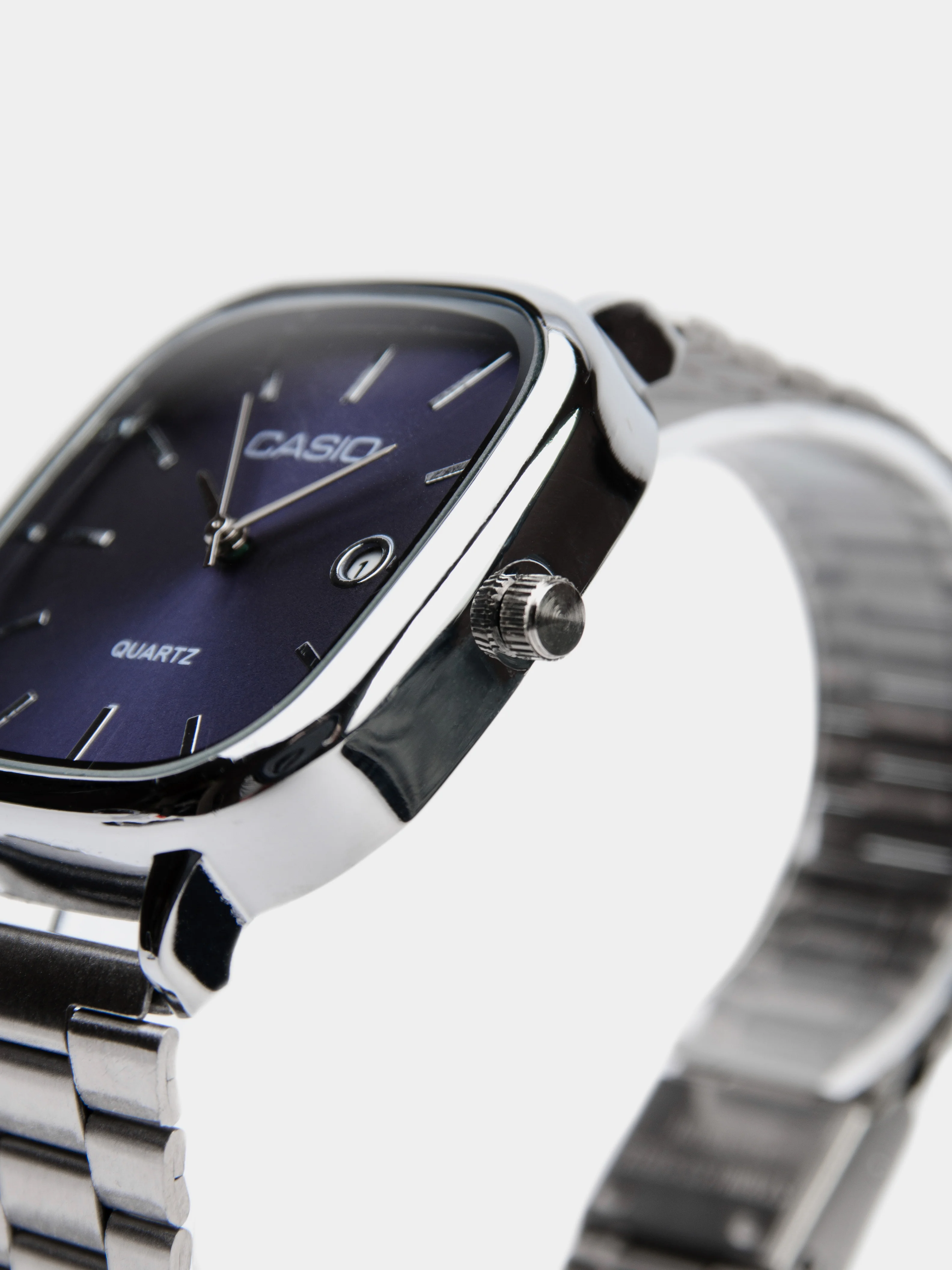 Серебряный часы мужские наручные Casio