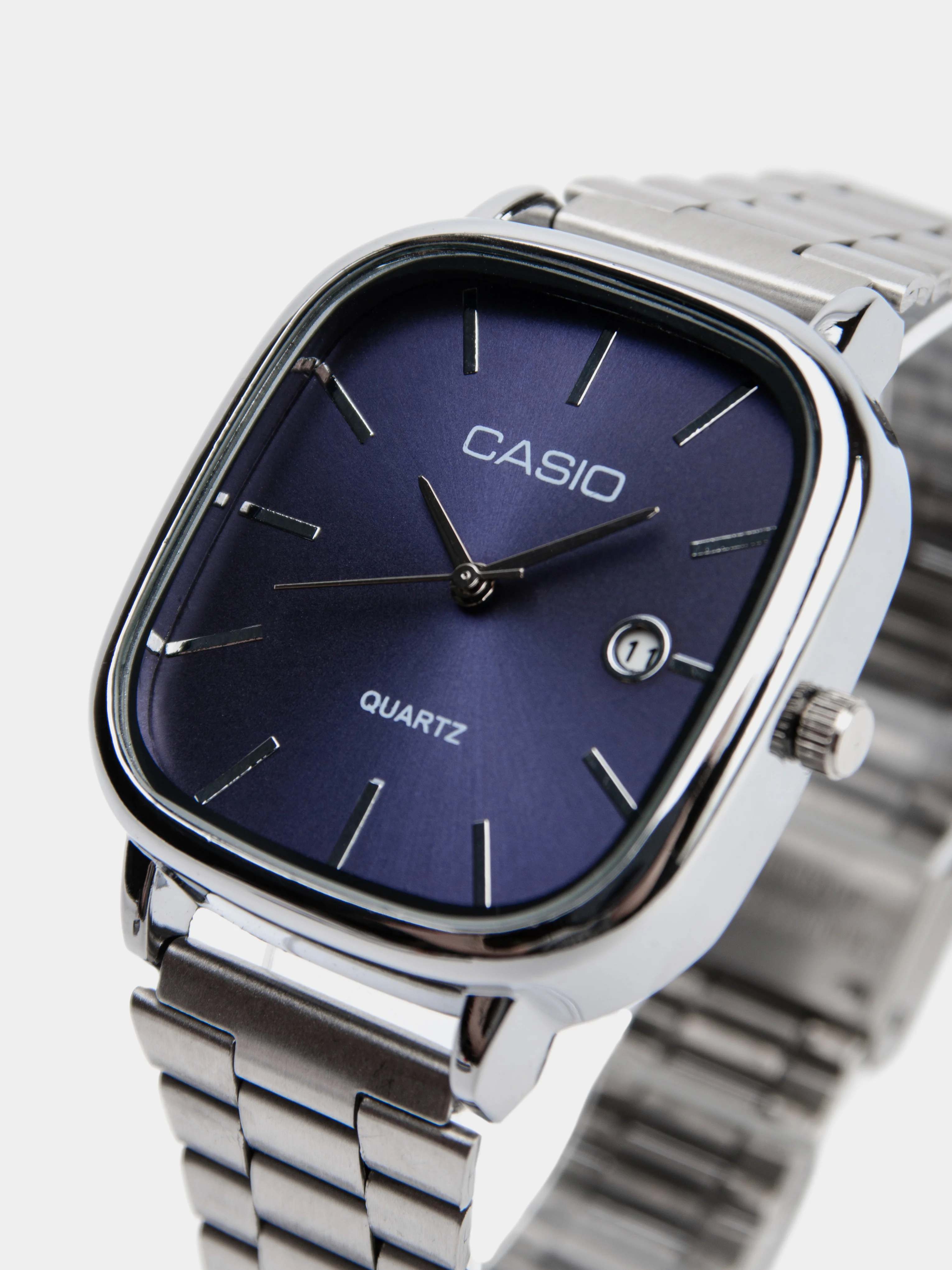 Серебряный часы мужские наручные Casio