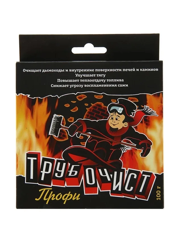 Средство "ТРУБОЧИСТ ПРОФИ" для устранения сажи и копоти в трубах, дымоходах 100 гр
