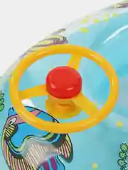 Голубой надувные детские круги - лодочки, лодка для плавания с рулём и сигналом