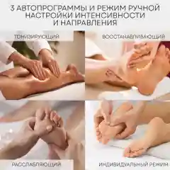 Массажер для ног с подогревом и регулировкой наклона PLANTA MF-12, массаж стоп, икр, рук