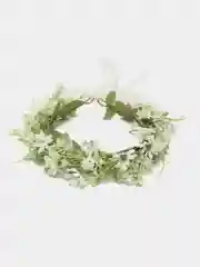 Белый венок на голову с цветами