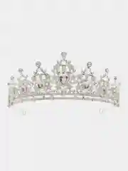 Серебряный корона, диадема свадебная для невесты на голову