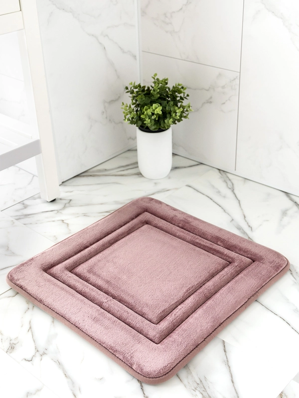 Коврик для туалета DeNASTIA "Soft Collection" 50x50см, мемори, лиловый