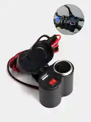 Черный usb зарядка на руль мотоцикла с прикуривателем