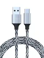 Кабель для зарядки Type-C и Micro-USB, 1 метр, 1.5 А, тканевая оплётка, 4 цвета