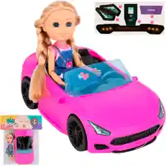 Игровой набор "Кукла ТМ "Miss Kapriz", 15 см, на машине, самокате, лыжах, роликовых коньках