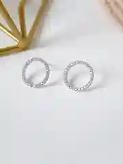 Женские круглые серьги со стразами