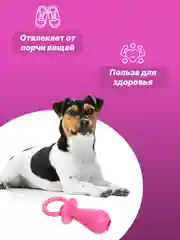Розовый игрушка для собак: соска, кость, краб, рыбка