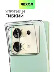 Прозрачный чехол для Infinix Zero 30 4G/ 5G силиконовый BROSCORP матовый / прозрачный с защитой камер
